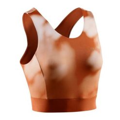 Crop Top do biegania damski CEP Bloom bezszwowy. Brązowe koszulki sportowe damskie CEP, l, bez wzorów, bez kołnierzyka, bez ramiączek, do biegania. Za 179.00 zł.