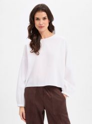 Drykorn bluzka Kobiety Bawełna (100%) biały, 40. Białe bluzki damskie DRYKORN, bez wzorów, z bawełny, eleganckie, bez kołnierzyka, bez ramiączek. Za 699.95 zł.