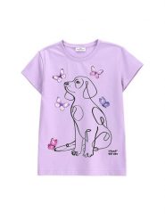 Coccodrillo T-Shirt WC5143218VGD Fioletowy Regular Fit. Fioletowe t-shirty i topy dla dziewczynek COCCODRILLO, bez wzorów, z bawełny, bez ramiączek. Za 39.99 zł.