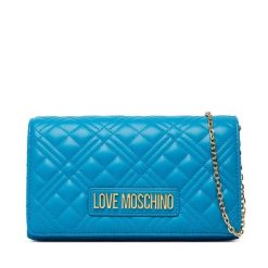 Torebka LOVE MOSCHINO. Niebieskie torebki do ręki damskie Love Moschino, bez wzorów, wizytowe, bez dodatków. Za 443.99 zł.
