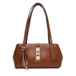 Torebka Guess. Brązowe torebki do ręki damskie Guess, z aplikacjami, klasyczne, bez dodatków. Za 639.99 zł.