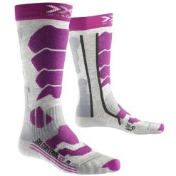 Skarpety narciarskie damskie X-Socks Ski Control 2.0 fioletowe. Białe skarpety damskie X-Socks, bez wzorów, z dzianiny. Za 55.00 zł.