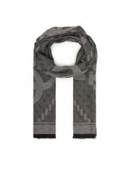 Guess Szal AM9567 POL03 Szary. Szare czapki i kapelusze damskie Guess, z aplikacjami. Za 189.99 zł.