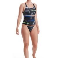 Strój Kąpielowy Speedo Digital Powerback – Czarno-biały/niebieski – Rozmiar 28. Białe kostiumy jednoczęściowe damskie Speedo, bez wzorów, z materiału, eleganckie, na fitness i siłownię. Za 148.36 zł.
