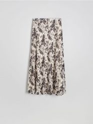 Wzorzysta spódnica maxi - wielobarwny. Spódnice damskie Reserved, l, bez wzorów, z dzianiny, maxi, rozkloszowane. W wyprzedaży za 59.99 zł.