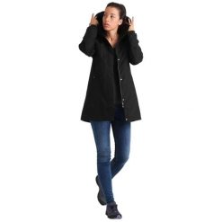 Płaszcz ocieplany dla kobiet Helly Hansen Aden. Czarne płaszcze damskie Helly Hansen, l, bez wzorów, z materiału, eleganckie, długie, bez kaptura. Za 698.50 zł.