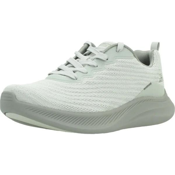 Buty SKECHERS BOBS FLEXMELLOW Zielony. Zielone obuwie sportowe damskie Skechers, bez wzorów, z tkaniny, na fitness i siłownię. Za 246.99 zł.