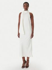 Marella Sukienka koktajlowa Ninfee 2613221083 Écru Regular Fit. Sukienki damskie Marella, bez wzorów, z syntetyku, wizytowe, bez kołnierzyka, bez ramiączek. Za 1,199.00 zł.