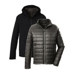Kombinezon parka i puchówka Killtec KOW 95. Czarne parki męskie KILLTEC, na jesień, l, bez wzorów, z materiału, z kapturem. Za 629.70 zł.