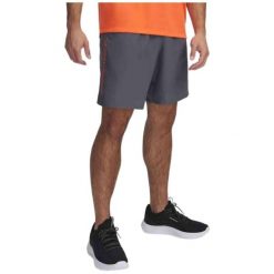 Spodenki treningowe męskie Under Armour Woven Wordmark. Szare krótkie spodenki sportowe męskie Under Armour, m, bez wzorów, na fitness i siłownię. Za 111.41 zł.