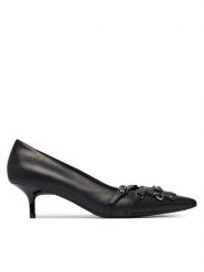 PINKO Czółenka Gloria 27 SD0597P001 Czarny. Czarne czółenka damskie Pinko, bez wzorów, ze skóry, bez obcasa, bez zapięcia. Za 1,139.00 zł.