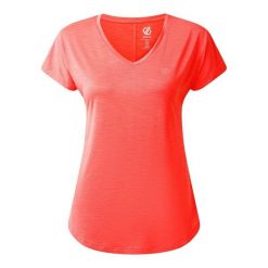 T-shirt Damski Sportowy. Czerwone koszulki sportowe damskie Dare 2b, bez wzorów, bez kołnierzyka, bez ramiączek, trekkingowe. Za 78.99 zł.