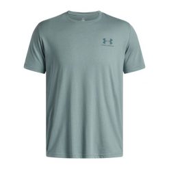Koszulka Under Armour Sportstyle Left Chest. Zielone buty sportowe męskie Under Armour, bez wzorów, bez kołnierzyka, bez ramiączek, na fitness i siłownię. Za 179.50 zł.