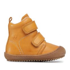 Kozaki Naturino. Brązowe buty zimowe dziewczęce Naturino, bez wzorów, bez zapięcia. Za 599.99 zł.