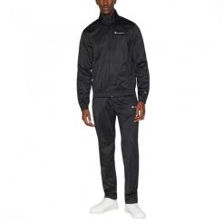 Dres męski do treningu Champion Tracksuit czarny. Czarne buty sportowe męskie Champion, z dresówki, bez zapięcia, na fitness i siłownię. Za 279.00 zł.