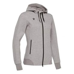 Damska bluza z kapturem zapinana na zamek Macron lyre. Szare bluzy damskie Macron, m, bez wzorów, z dżerseju, z kapturem. Za 363.55 zł.