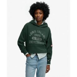 Bluza damska z kapturem Superdry Athletic Essentials. Zielone bluzy damskie Superdry., bez wzorów, z kapturem. Za 284.00 zł.