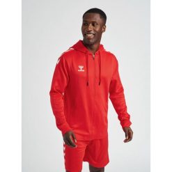 Bluza sportowa męska Hummel Zip. Białe bluzy męskie Hummel, m, bez wzorów, bez kaptura. Za 233.50 zł.