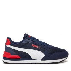 Sneakersy Puma. Niebieskie trampki i tenisówki chłopięce Puma, bez wzorów, z meshu, bez zapięcia. Za 149.99 zł.