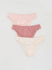 Bawełniane majtki figi 3 pack - brudny róż. Czerwone figi damskie Reserved, l, bez wzorów, z bawełny. Za 59.99 zł.