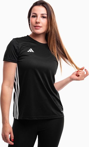 Adidas Koszulka damska adidas Tabela 23 Jersey czarna H44532 2XL. Czarne t-shirty damskie Adidas, xl, bez wzorów, z jersey, bez kołnierzyka. Za 67.98 zł.