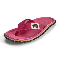 Japonki Gumbies Islander Flip-Flops Classic GU-FFISL125 różowe. Czerwone klapki damskie bez wzorów, z gumy, sportowe, bez obcasa. Za 270.62 zł.