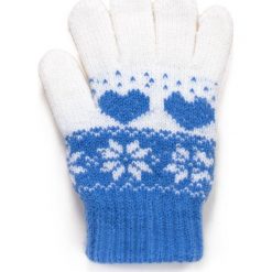 Rękawiczki dziecięce Zimowe wzorki niebieskie (rk17560). Rękawiczki dziecięce marki Art of Polo. Za 14.79 zł.