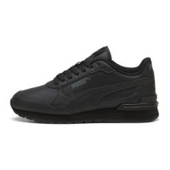 Buty Puma St Runner v4 L 39973601 czarne. Czarne obuwie sportowe damskie bez wzorów, z gumy. Za 314.52 zł.