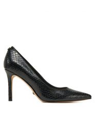 Guess Szpilki FLPDB4 PEL08 Czarny. Czarne szpilki damskie Guess, z aplikacjami, ze skóry, bez obcasa, bez zapięcia. Za 459.99 zł.