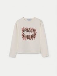 Mayoral Bluzka 7003 Écru Regular Fit. Bluzki dla dziewczynek Mayoral, bez wzorów, z bawełny, bez ramiączek. Za 59.99 zł.