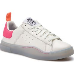 Sneakersy DIESEL - S-Clever Low W Y01752 P2282 H7102 Star White/Pink Fluo. Białe półbuty damskie Diesel, bez wzorów, z materiału, retro, bez obcasa, na płaskiej podeszwie, bez zapięcia. W wyprzedaży za 409.00 zł.