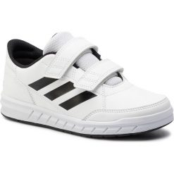 Buty adidas - AltaSport Cf K D96830 Ftwwht/Cblack/Ftwwht. Białe półbuty chłopięce Adidas, bez wzorów, z materiału, bez zapięcia. Za 149.00 zł.