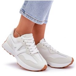 Buty Sportowe Sneakersy Damskie Białe. Białe obuwie sportowe damskie bez wzorów, ze skóry. Za 146.62 zł.