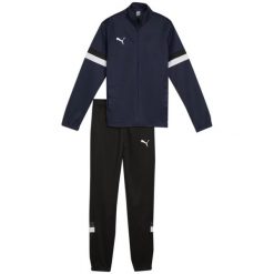 Dres dla dzieci Puma Team Rise. Białe spodnie sportowe dla chłopców Puma, bez wzorów, z dresówki, sportowe, na jogę i pilates. Za 189.00 zł.