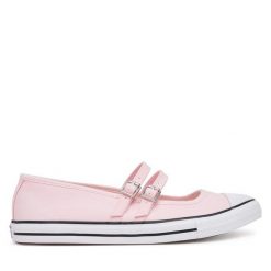 Baleriny Converse. Czerwone baleriny damskie Converse, bez wzorów, retro, bez obcasa. Za 209.99 zł.