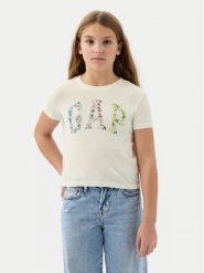Gap T-Shirt 888862 Écru Regular Fit. T-shirty i topy dla dziewczynek GAP, bez wzorów, z bawełny, bez ramiączek. Za 39.99 zł.