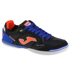 Buty halowe - halówki męskie, Joma Top Flex 2201 INH. Czarne buty sportowe męskie Joma, bez zapięcia, do piłki nożnej. Za 189.99 zł.