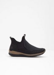 Wsuwane sneakersy marki Rieker. Czarne obuwie sportowe damskie bonprix, bez wzorów. Za 249.99 zł.