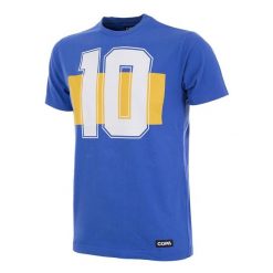 Koszulka dla dorosłych - Numer 10 Boca - Niebieski. Niebieskie koszulki sportowe męskie COPA FOOTBALL, xl, bez wzorów, bez kołnierzyka, bez ramiączek, do piłki nożnej. Za 191.63 zł.