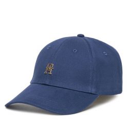 Czapka z daszkiem Tommy Hilfiger. Niebieskie czapki i kapelusze damskie Tommy Hilfiger, bez wzorów. Za 149.99 zł.
