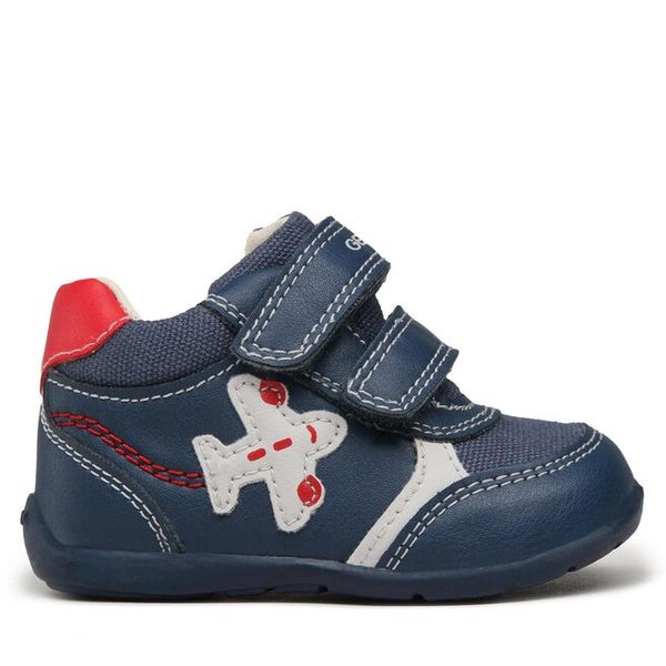 Sneakersy Geox. Niebieskie trampki i tenisówki chłopięce Geox, bez wzorów, bez zapięcia. Za 119.99 zł.