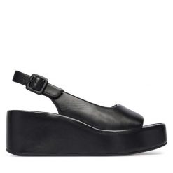 Sandały HÖGL. Czarne sandały damskie HÖGL, bez wzorów, bez obcasa, na koturnie, bez zapięcia. Za 749.99 zł.