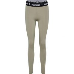 Damskie legginsy Hummel Pulse. Szare legginsy sportowe damskie Hummel, bez wzorów, na fitness i siłownię. Za 182.50 zł.