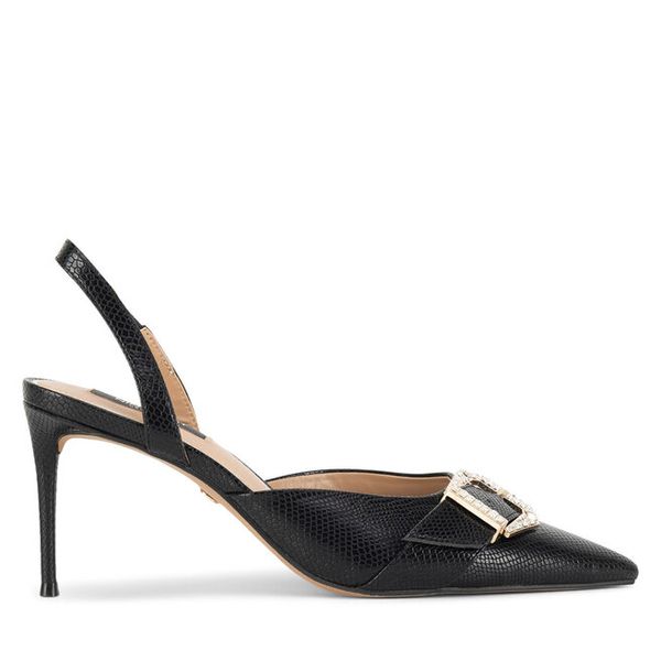 Szpilki Nine West. Czarne szpilki damskie Nine West, bez wzorów, bez obcasa, bez zapięcia. Za 229.99 zł.