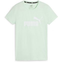 Koszulka damska Puma ESS Logo Tee. Czerwone koszulki sportowe damskie Puma, m, bez wzorów, z bawełny, sportowe, bez kołnierzyka. Za 83.00 zł.