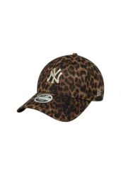 Czapka baseballowa damska New York Yankees New Era 9Forty Cosy Leopard. Brązowe czapki i kapelusze damskie New Era, bez wzorów, z materiału, eleganckie. Za 174.00 zł.