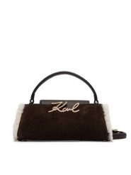 KARL LAGERFELD Torebka B4W30313 Brązowy ciemny. Brązowe torebki do ręki damskie KARL LAGERFELD, bez wzorów, bez dodatków. Za 1,149.00 zł.
