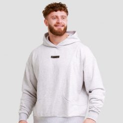 Bluza męska fitness z kapturem szara Unity. Szare bluzy męskie GYMBEAM, m, bez wzorów, z bawełny, z kapturem, na fitness i siłownię. Za 122.90 zł.
