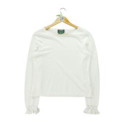 Damski biały sweter lniany. Białe swetry damskie Ralph Lauren, l, bez wzorów, ze lnu, eleganckie, bez kołnierzyka, bez ramiączek, bez kaptura. Za 136.28 zł.