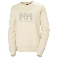 Kobieca bluza z okrągłym dekoltem Helly Hansen Logo 2.0. Białe bluzy damskie Helly Hansen, bez wzorów, bez kaptura. Za 340.45 zł.